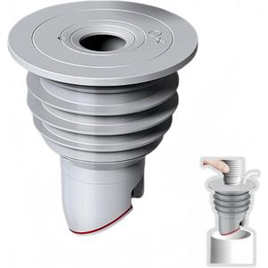 Washing Machine Drain Hose Seal, Anti-Odor Floor Drain Plug Sewer Pipe Seal Ring Sealing Cover, Washing Machine Sealing Plug (L(60-65mm)), Gray