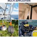 2 Pcs Flag Clips for Flagpole Rope,3.5 Inch Stainless Steel Flag Hooks for Flag Pole, Heavy Duty Swivel Snap Hooks for Flagpole, Dog Leash,Boat Rope,Swings