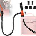 Portable Power Battery Transfer Pump, Fuel Transfer Pump Battery Powered with 3 Adapters, Gas Siphon Pump for Gasoline, Effortless Liquid Transfer Pump for Cars, Motorcycles, Camping（1 Pack）