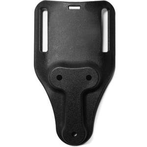 Mid Ride UBL, Universal Belt Loop Adapter with 2" Belt Slot, 3-Hole Pattern, Attachment for Duty Holster, Plain Black Finish,One Size