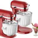 Ice Cream Attachment for KitchenAid Stand Mixer, Compatible with KitchenAid 4.5 Qt and Larger Stand Mixers, 2-Quart Frozen Yogurt - Ice Cream & Sorbet Gelato Maker by GVODE