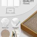 PHOPAGO Boho Geometric Framed Wall Art Mid-Century Bohemain Abstract Shape Illustration Neutral Modern Minimalist Painting Decorative Artwork 11x14in Natural Framed