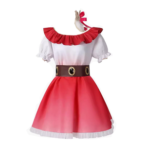 Helltaker Ai Hoshino Cosplay Dress Costume Oshi No Ko Red White Hairpin Women Dress for Halloween Party, One Size