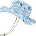 Kawaii Cloud Bucket Hat for Kids, Outdoor Gifts for Toddler Boy Girl, Summer Travel Boonie Hat Wide Brim Beach Sun Hat for Child