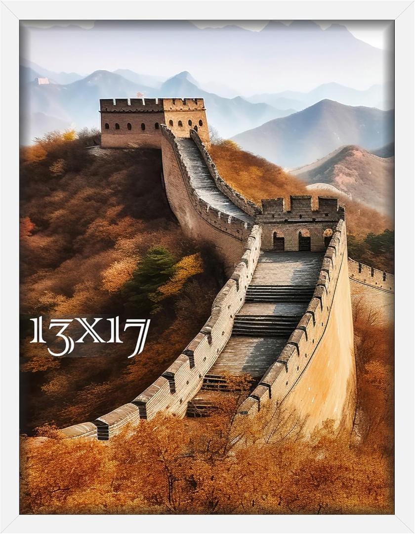 Picrit 13x17 Picture Frame, Photo Frame for Wall Mounting Display, White