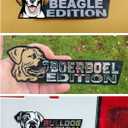 Dog Edition 3D Badge Automotive Decals, Laser Cutting Vehicle Emblem Stickers for Car, Truck, RV, Boat Exterior Decoration - Funny Animal Rescue Beagle Accessories