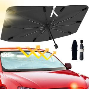 car windshield sun shade umbrella - foldable car umbrella sunshade cover uv block car front window (heat insulation protection) for auto windshield covers trucks cars