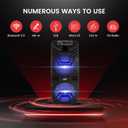 Pyle Bluetooth PA Speaker System - 600W Rechargeable Outdoor Bluetooth Speaker Portable PA System w/ Dual 8 Subwoofer 1 Tweeter, Microphone In, Party Lights, USB, Radio, Remote - Pyle PPHP2836B