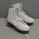 AhmyLion Figure Ice Skates for Beginners - White Comfortable Leather Ice Skates for Women, Men (Size 11)