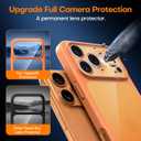 TAURI for iPhone 17 Pro Max Case, Full Camera Protection with Screen Protector, Anti-Yellowing Military-Grade Protection Shockproof Slim Phone Case for iPhone 17 ProMax, Orange