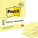 Post-it Dispenser Pop-up Notes, 3x3 in, 24 Pads, Canary Yellow, Clean Removal, Recyclable