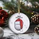 Golf Ball Christmas Ornament Golfer Gift Golf Lover Present Golf Player Keepsake Sports Holiday Decor Tournament Memory 2025 (V13)