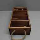 Coffee Station Organizer - Wooden Coffee Bar Organizer with 3 Removable Dividers,Coffee Pod Holder Storage Basket with Coffe Spoon, Coffee Station Holder for Coffee Bar Decor, Coffee Lover
