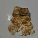 S-noilite Wavy Halo Hair Extensions Real Human Hair,16Inch Invisible Wire Hair Extensions,2 Clips Halo Extensions for Women(Ash Blonde/Bleach Blonde)