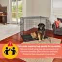 Solutions by MidWest Homes for Pets 54-Inch Drop Pin Crate for Giant Breeds Over 100 lbs, Double Door Dog Crate with Leak-Proof Tray & Secure Latches, Durable Drop Pin Construction