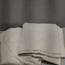 RYB HOME Linen Curtains 84 inches for Living Room, Semi Sheer Farmhouse Light Filtering Half Privacy Window Drapes for Bedroom Dining Room Nursery, Natural Beige, W 52 x L84 inches, 2 Panels