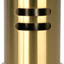 Akicon Brushed Gold Solid Brass Finish Kitchen Dishwasher Air Gap Cover Only, Air Gap Cover for Replacement, Skirted-OH79109BTG