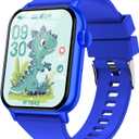 Smart Watch for Kids, 12 Puzzle Games HD Touch Screen Watches, Step Counter, Heart Rate and Sleep Monitor, Flashlight, Music Player,12/24 hr Educational Toys Birthday Gifts for Girls Ages 6-12 (Blue)