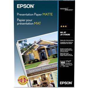 Epson Presentation Paper MATTE (11x17 Inches, 100 Sheets) (S041070),White