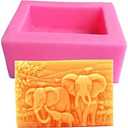 Pack Of 3 YAFOWP Silicone Mold Elephants, Elephant Family Craft Art Silicone Soap Mold, Craft molds DIY Handmade Soap Mold - The Best DIY Handmade Gifts