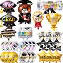 30Pcs 2026 Graduation Balloons, Graduation Party Decorations 2026, Class of 2026 Congrats Grad Foil Mylar Balloons for College High School Party Supplies