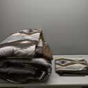 Woolrich Rustic Lodge Cabin Comforter Set - All Season Down Alternative Warm Bedding Layer and Matching Shams, Oversized Queen, Bitter Creek, Grey/Brown