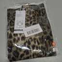 Cantonwalker Women's High Waisted Stratch Bodycon Silky Lace Hem Mini Skirts (M, Brown Leopard