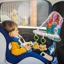 OKOOKO Car Seat Toy Rear Facing Car Seat Toy Baby Travel Toy Double-Sided with Baby Mirror Plush Toys Rattle Teether Thickened Pad Adjustable Sensory Toy for Newborn Infant