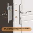 Flat Slot Storm Door Handle Complete Set, Mortise Keyed Lever Mount Latch with Deadbolt for Screen and Storm Doors, Polished Nickel