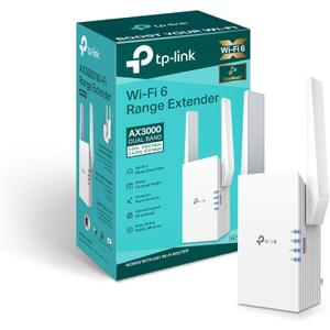 TP-Link - AX3000 Dual-Band Wi-Fi 6 Range Extender-RE705X