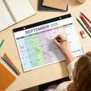 2 x Desk Calendar 2026-2027, 18 Months Calendar from Jan. 2026 to Jun. 2027, 17" x 12" Large Desktop/Wall Monthly Calendar with Corner Protectors, Ample Space  Target for Home, School, Office (Colorful)