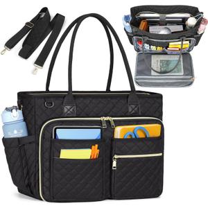 MENZOKE Car Front Seat Organizer, Patrol Bag Law Enforcement, Hanging Passenger Seat Car Organizer with 17 Inch Laptop Storage, Adjustable Strap Backseat Organizers for Truck Office, Police, Black