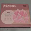 Momcozy Larger Breast Therapy Packs, Hot and Cold Breast Pads with 2 Soft Covers, Breastfeeding Essentials2 PackPink