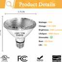 120V 75W Par30 Halogen Flood Light Bulbs, Short Neck Bulb,75W Equivalent 2700K Warm White Dimmable High Brightness, Great for Accent Lighting, Tracking Light, Recessed Light Bulb 6Pack