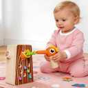 Montessori Toys for Boys and Girls Aged 2-4, Toddler Fine Motor Skills Learning, Wooden Bird Feeding Game