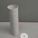 304 Stainless Steel Toilet Bowl Brush with Holder, 2 Black Bristle Heads- Toilet Scrubber and Covered Holder, Toilet Brushes for Bathroom-Space Saving, Covered Brush, Deep Cleaning (White)