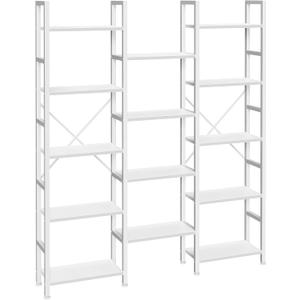 Huuger 5 Tier Bookshelf, 68'' Tall Bookcase with 14 Open Shelves, White