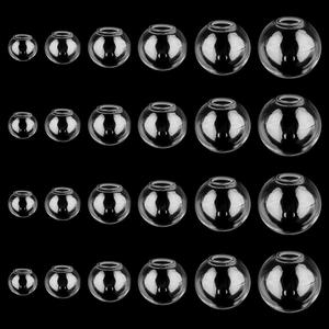 PH PandaHall 180pcs Mini Glass Globe, 6 Size Glass Ball Bottles Orbs Ball Wish Ball Spheres UV Planet Crystal Craft Bottle for UV Resin Dice Pendant Charms Earring Making 8~18mm