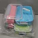 3 Pack Sandwich Container,Reusable Sandwich Containers for Lunch Boxes,Plastic Sandwich Box Tupperware for Kids Adults, Divided Salad Bento Box Food Meal Prep Container for School, Office,Travel, 40oz