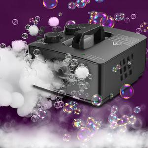 ArtCreativity Fog Bubble Machine - 2 in 1 Smoke Bubble Machine with Fog and Bubble Liquid (200 ml Each) - Smoke Bubble Maker for Spooky Outdoor or Indoor Haunted House Decorations