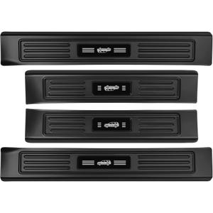 4PCS ABS Door Sill Protector for Honda Pilot 2023 2024 2025 2026 Matte Black Door Sill Guards Front and Rear Car Door Entry Guard Edge Step Dust Shield Cover Pedal Kick Protection Accessories