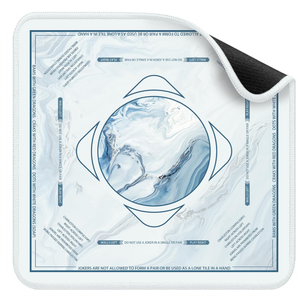 Deyimmei Mahjong Mat for Table - Non-Slip Mahjong Table Cover with Storage Pockets, Perfect Mahjong Accessories & Gifts for Women, Men, and Mahjong Enthusiasts (Ocean's Embrace)