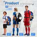 Himal Outdoors Lacrosse Bag with Helmet Storage- Premium Lacrosse Backpack with Two Stick Holder- Extra Large Separate Shoe Compartment-Zipper Pocket & Towel Ring and Padded Shoulder Straps (Deep black)