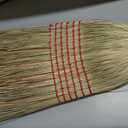 Corn Broom with Wood Handle Heavy Duty Indoor Outdoor Broom (1 1/4 Inch Handle)