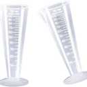 2 x ML Graduated Measuring Cup, 100mL Round Base Cone Shape Graduated Beaker, 52 x 125mm/2" x 4.9"