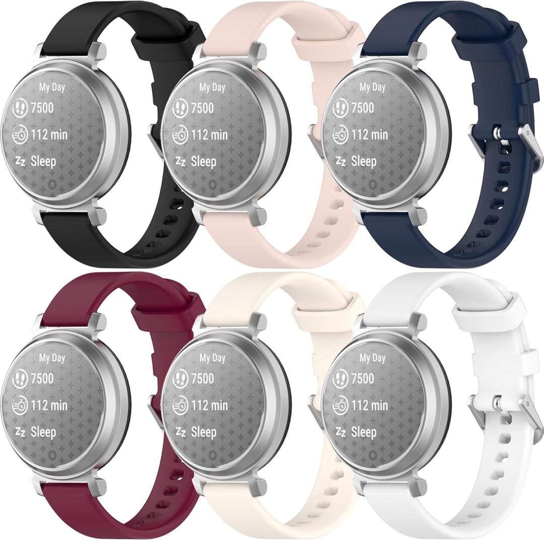 Replacement Bands Compatible with Garmin Lily 2/Lily 2 Active Watch Band for Women,Soft Silicone Quick Release Wristbands Adjustable Strap Smartwatch Accessory