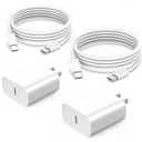 iPhone 16/15 Charger Fast Charging, 2Pack 20W PD USB C Fast Wall Charger Block with USB C to C Fast Charging Cable Cord Compatible with iPhone 16/15/15 Pro/15 Pro Max/15 Plus,iPad 12.9/11/10.9/Air 5/4