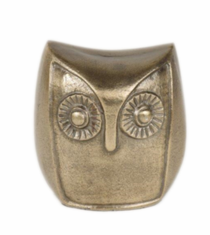 HD Designs Aluminum Owl - Gold