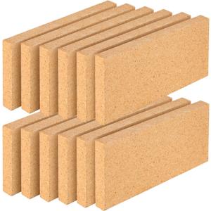 12 Pack High Temp Firebricks 3000°F, Insulating Fire Bricks, 9"x4.5"x0.8"