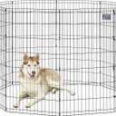 MidWest Homes for Pets 48-Inch Exercise Pen, for Indoor and Outdoor use, 16 Sq Feet of Play, Folding Dog Pen, No Door Design for Maximum Security, Easy to Set Up, Foldable Dog Playpen